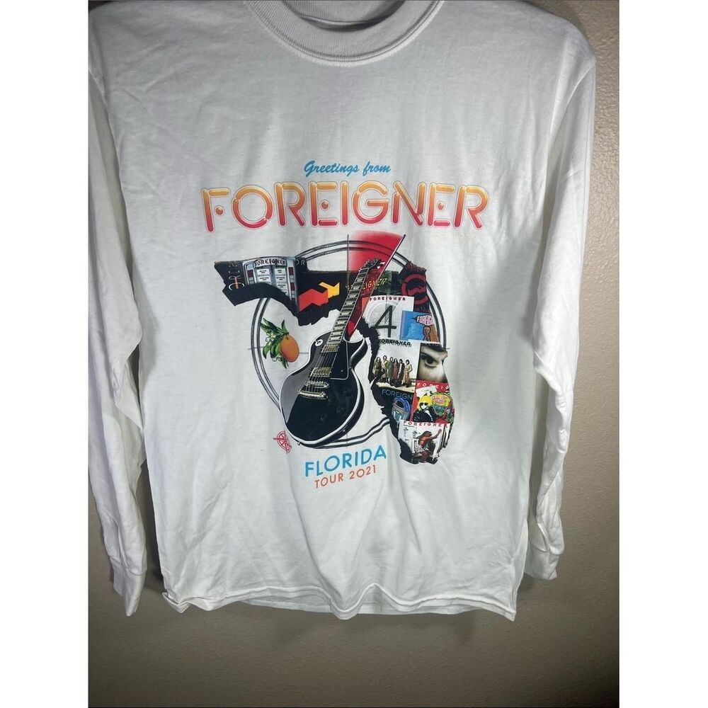 Foreigner rock Men's White and Red T-shirt